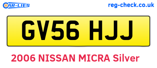 GV56HJJ are the vehicle registration plates.