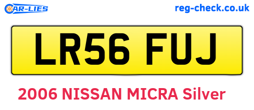 LR56FUJ are the vehicle registration plates.