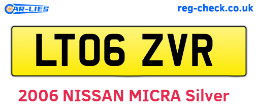 LT06ZVR are the vehicle registration plates.