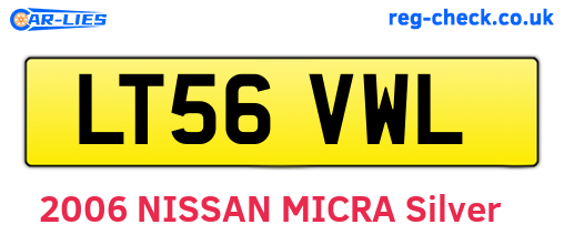 LT56VWL are the vehicle registration plates.