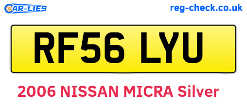 RF56LYU are the vehicle registration plates.