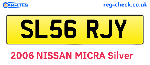 SL56RJY are the vehicle registration plates.