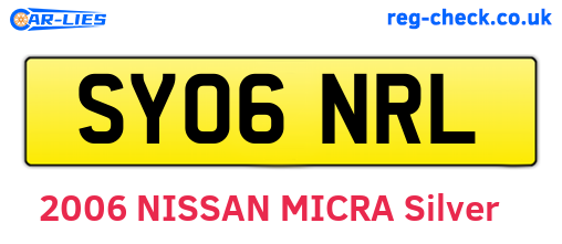 SY06NRL are the vehicle registration plates.