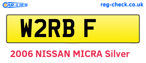 W2RBF are the vehicle registration plates.