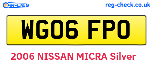 WG06FPO are the vehicle registration plates.