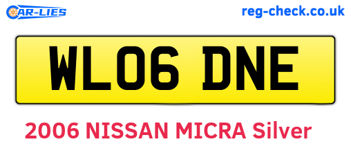 WL06DNE are the vehicle registration plates.
