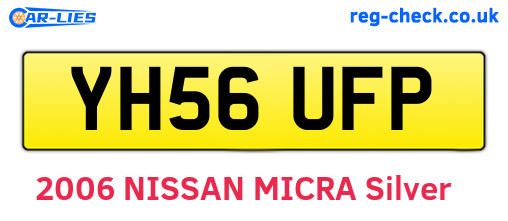 YH56UFP are the vehicle registration plates.