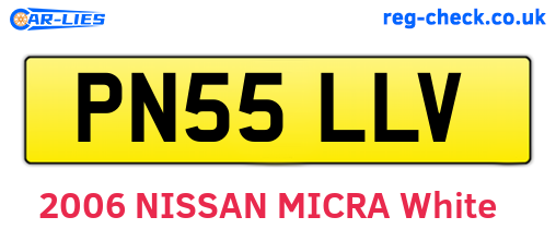 PN55LLV are the vehicle registration plates.