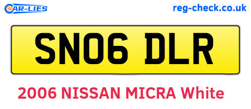 SN06DLR are the vehicle registration plates.