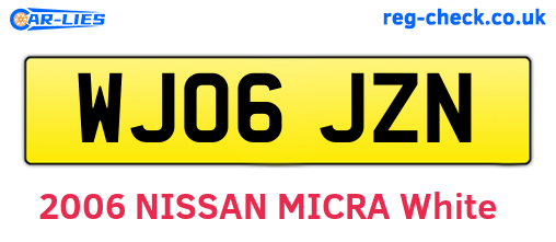 WJ06JZN are the vehicle registration plates.