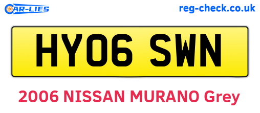 HY06SWN are the vehicle registration plates.