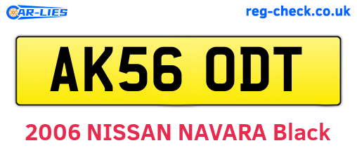 AK56ODT are the vehicle registration plates.