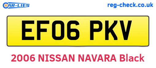 EF06PKV are the vehicle registration plates.