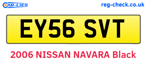 EY56SVT are the vehicle registration plates.
