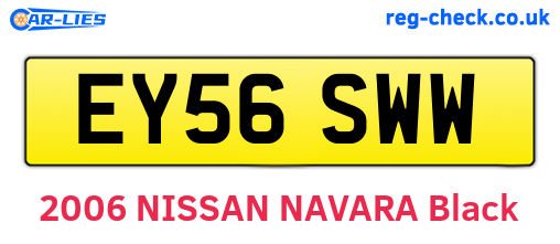 EY56SWW are the vehicle registration plates.
