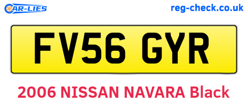 FV56GYR are the vehicle registration plates.