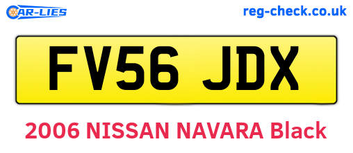 FV56JDX are the vehicle registration plates.