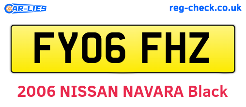 FY06FHZ are the vehicle registration plates.
