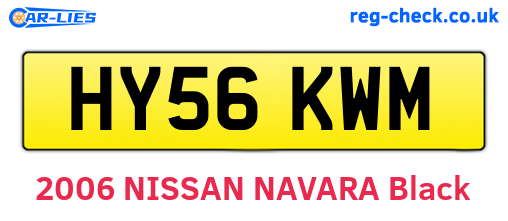HY56KWM are the vehicle registration plates.