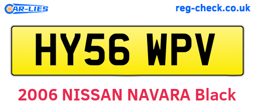 HY56WPV are the vehicle registration plates.