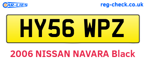 HY56WPZ are the vehicle registration plates.