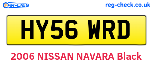 HY56WRD are the vehicle registration plates.