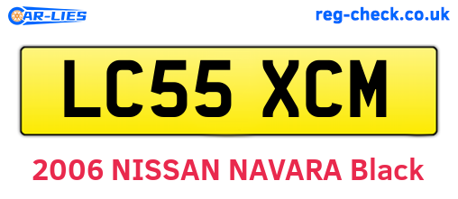 LC55XCM are the vehicle registration plates.