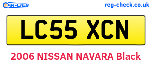 LC55XCN are the vehicle registration plates.