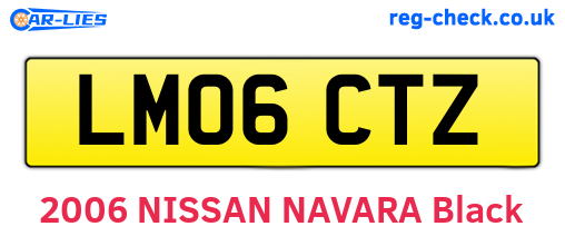 LM06CTZ are the vehicle registration plates.