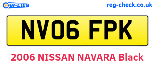 NV06FPK are the vehicle registration plates.