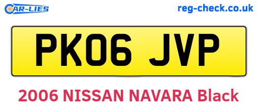 PK06JVP are the vehicle registration plates.