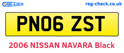 PN06ZST are the vehicle registration plates.