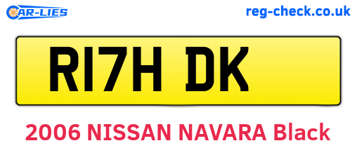 R17HDK are the vehicle registration plates.