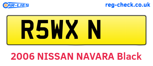 R5WXN are the vehicle registration plates.
