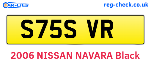 S75SVR are the vehicle registration plates.