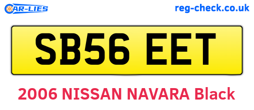 SB56EET are the vehicle registration plates.