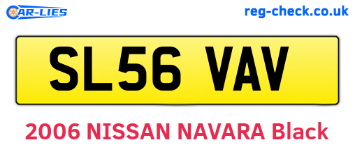 SL56VAV are the vehicle registration plates.