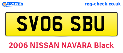 SV06SBU are the vehicle registration plates.
