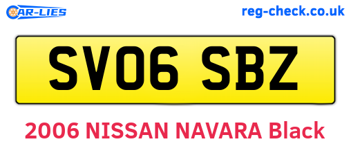 SV06SBZ are the vehicle registration plates.