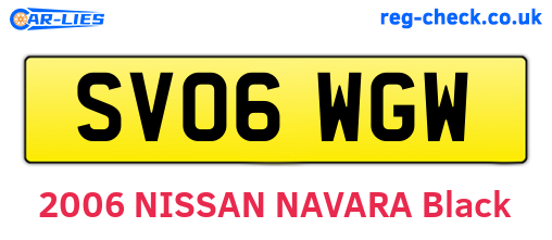 SV06WGW are the vehicle registration plates.