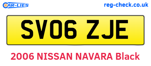 SV06ZJE are the vehicle registration plates.