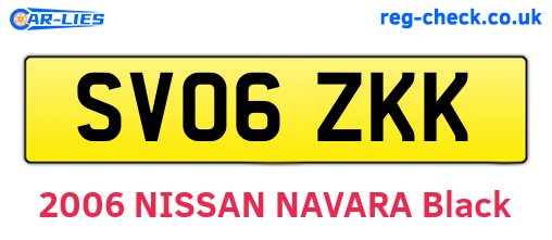 SV06ZKK are the vehicle registration plates.