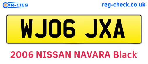WJ06JXA are the vehicle registration plates.