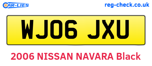 WJ06JXU are the vehicle registration plates.