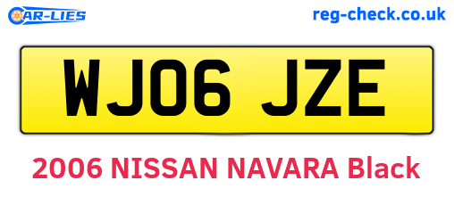 WJ06JZE are the vehicle registration plates.