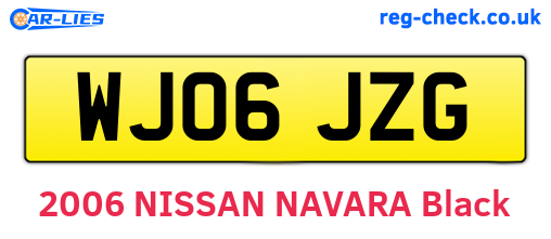 WJ06JZG are the vehicle registration plates.