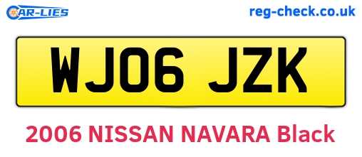 WJ06JZK are the vehicle registration plates.