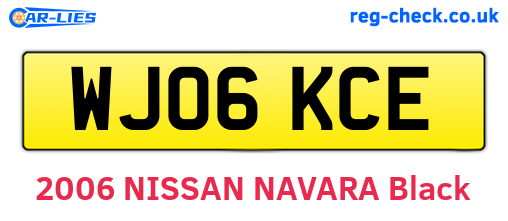 WJ06KCE are the vehicle registration plates.