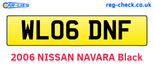 WL06DNF are the vehicle registration plates.
