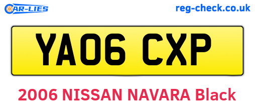 YA06CXP are the vehicle registration plates.